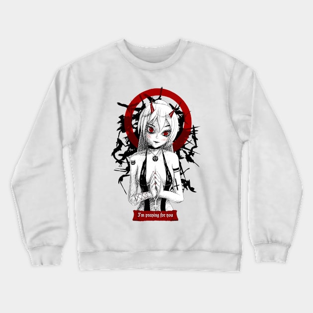 ℑ'𝔪 𝔭𝔯𝔞𝔶𝔦𝔫𝔤 𝔣𝔬𝔯 𝔶𝔬𝔲 Crewneck Sweatshirt by NemfisArt